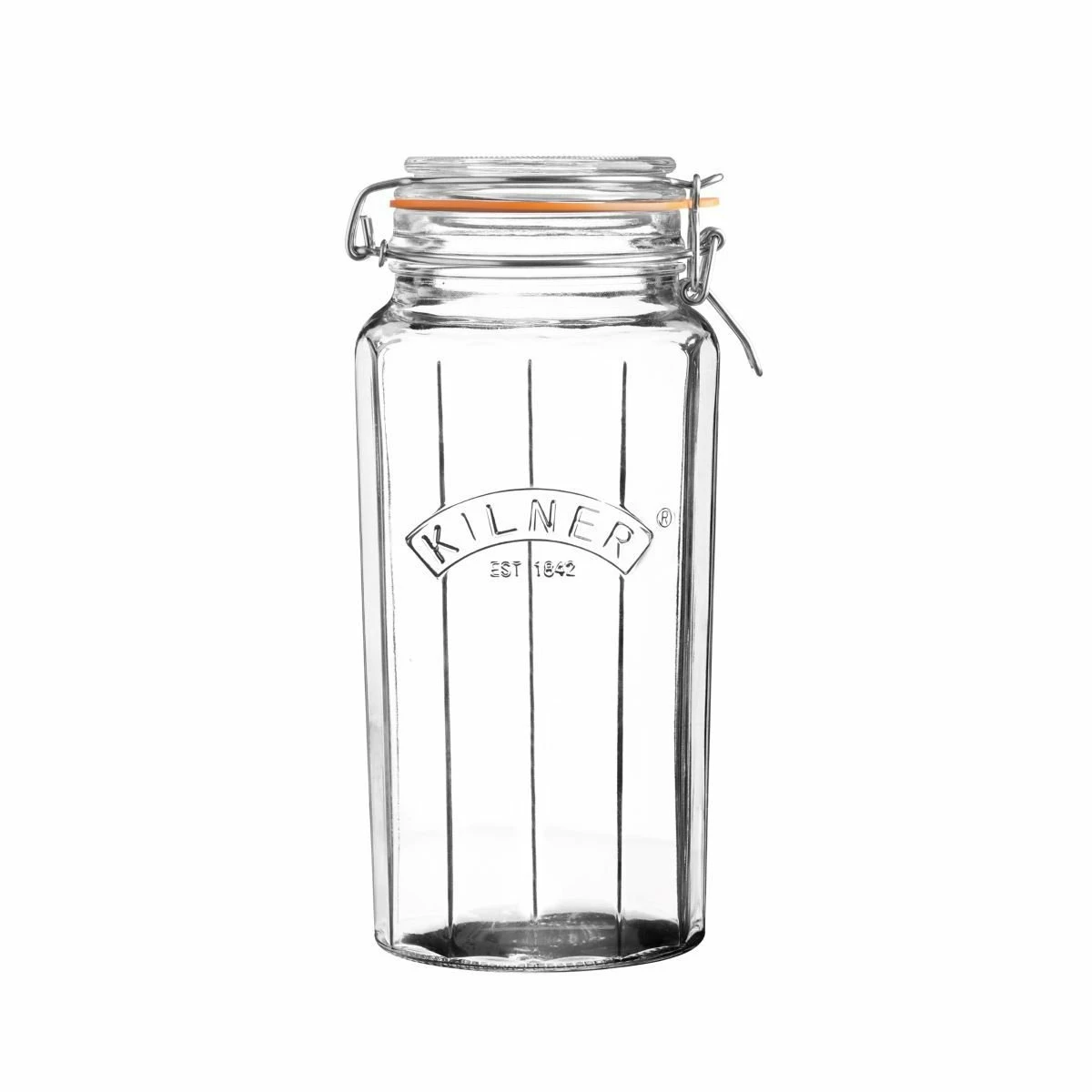 Kilner Facetted Clip Top Jar | 63.4oz 1 Kilner Facetted Clip Top Jar | 63.4oz