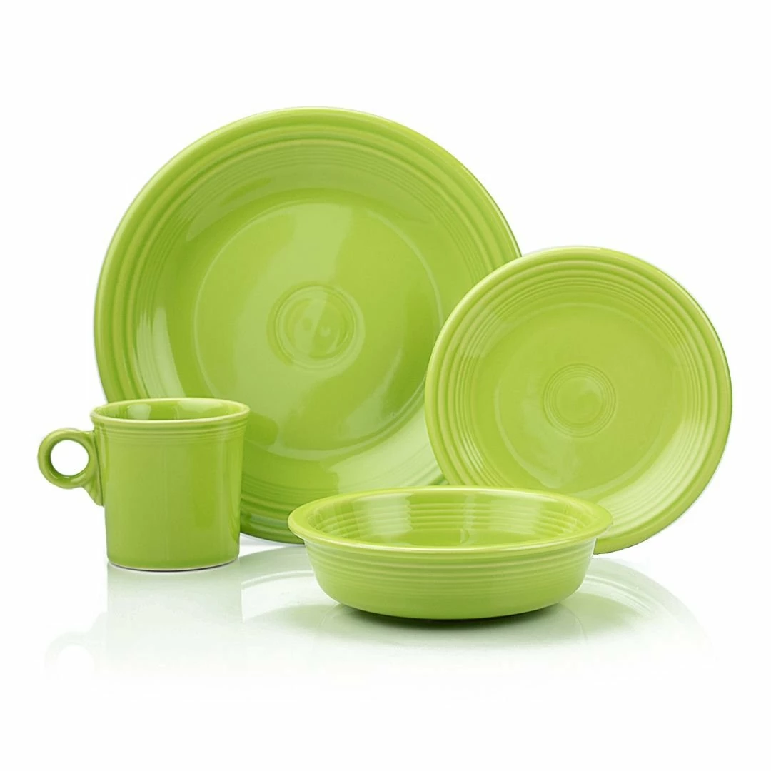 Fiesta® 16-Piece Classic Dinnerware Set | Lemongrass 1 Fiesta® 16-Piece Classic Dinnerware Set | Lemongrass