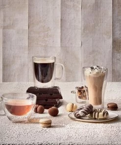 Luigi Bormioli Thermic Double Wall Glassware: 2pc Cappuccino Set (13oz) -Cheap Dinnerware Store 08879.04 4