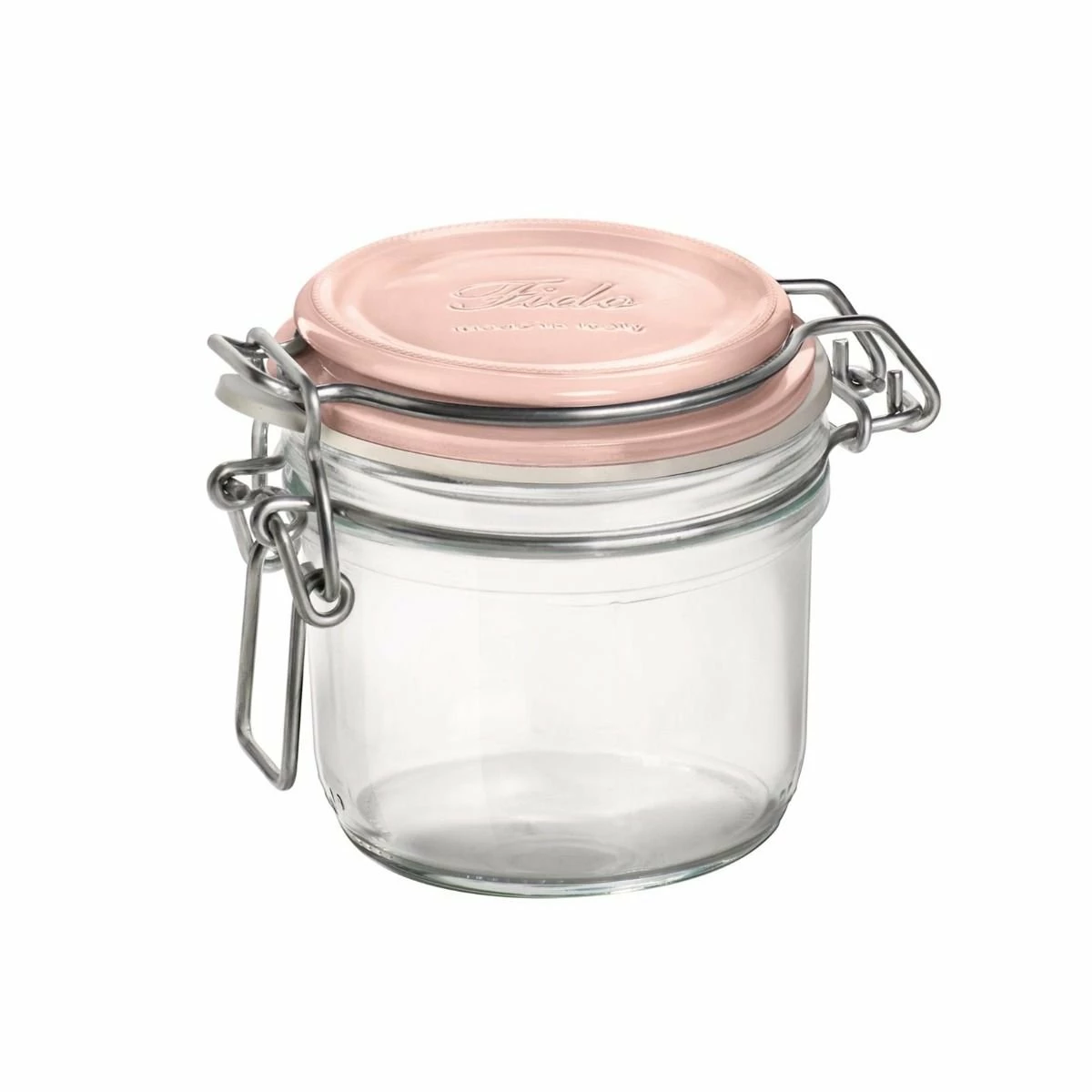 Bormioli Rocco 6.75oz Swing Top Fido Jar | Pink Top 1 Bormioli Rocco 6.75oz Swing Top Fido Jar | Pink Top