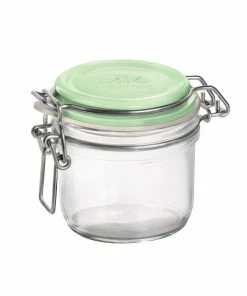 Bormioli Rocco 6.75oz Swing Top Fido Jar | Green Top