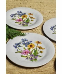 Bamboo Table 4-Piece Plate Gift Set | Wildflowers -Cheap Dinnerware Store 18634161 4