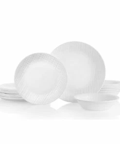 Corelle 18-Piece Dinner Set | Linen Weave