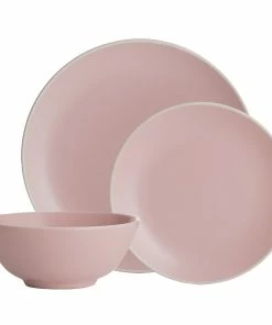 Mason Cash Classic Collection 12-Piece Dinnerware Set | Pink