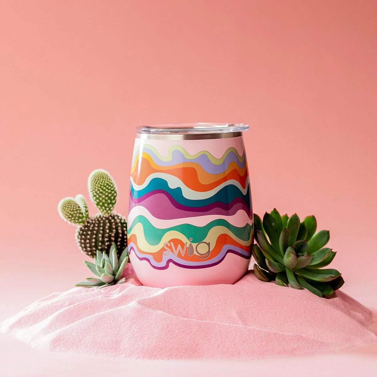 Swig Life™ 14oz Stemless Wine Cup | Sand Art 5 Swig Life™ 14oz Stemless Wine Cup | Sand Art - Image 5