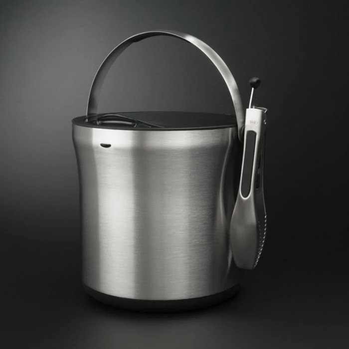 OXO SteeL Ice Bucket & Tong Set 2 OXO SteeL Ice Bucket & Tong Set - Image 2