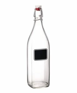 Bormioli Rocco 33.75oz Swing Top Glass Bottle With Chalkboard Label