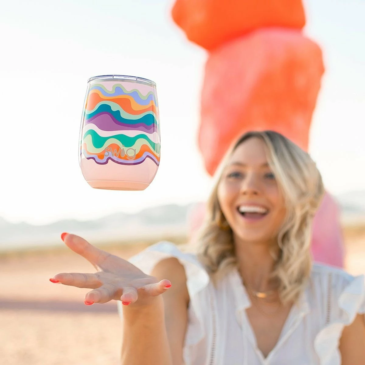 Swig Life™ 14oz Stemless Wine Cup | Sand Art 6 Swig Life™ 14oz Stemless Wine Cup | Sand Art - Image 6