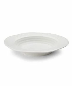 Portmeirion Sophie Conran 9.75" Rimmed Soup Bowl | White