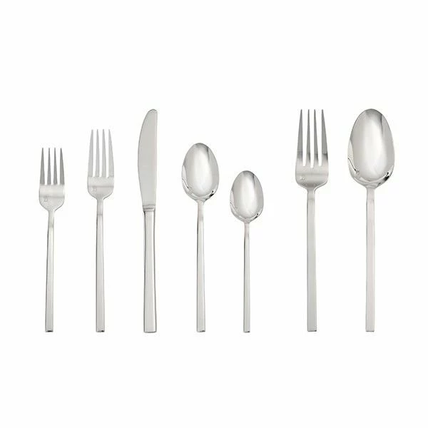 Fortessa Theo Stainless Steel 42 Piece Flatware Set 1 Fortessa Theo Stainless Steel 42 Piece Flatware Set