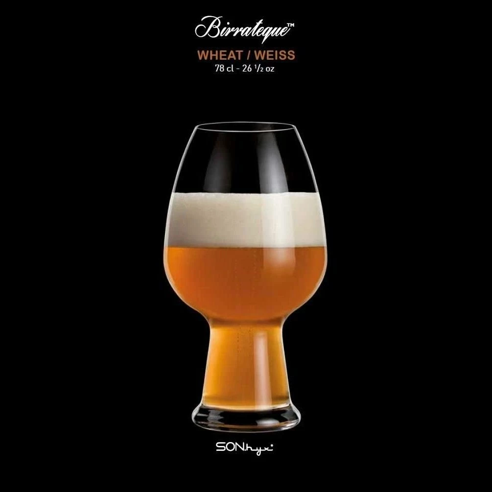 Luigi Bormioli Birrateque 26.5oz Wheat Glass | Set Of 2 3 Luigi Bormioli Birrateque 26.5oz Wheat Glass | Set Of 2 - Image 3