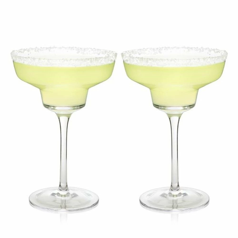 Viski® Angled Crystal Margarita Glasses 2 Viski® Angled Crystal Margarita Glasses - Image 2