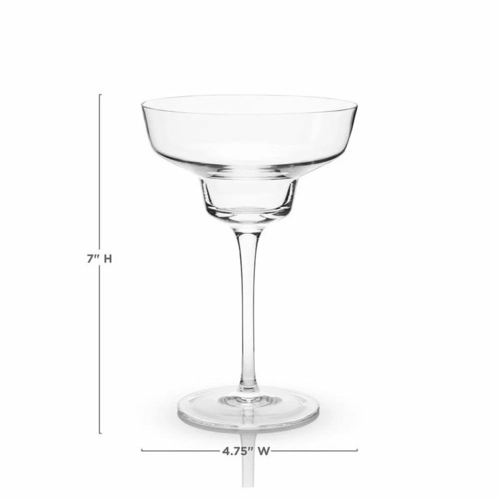 Viski® Angled Crystal Margarita Glasses 3 Viski® Angled Crystal Margarita Glasses - Image 3