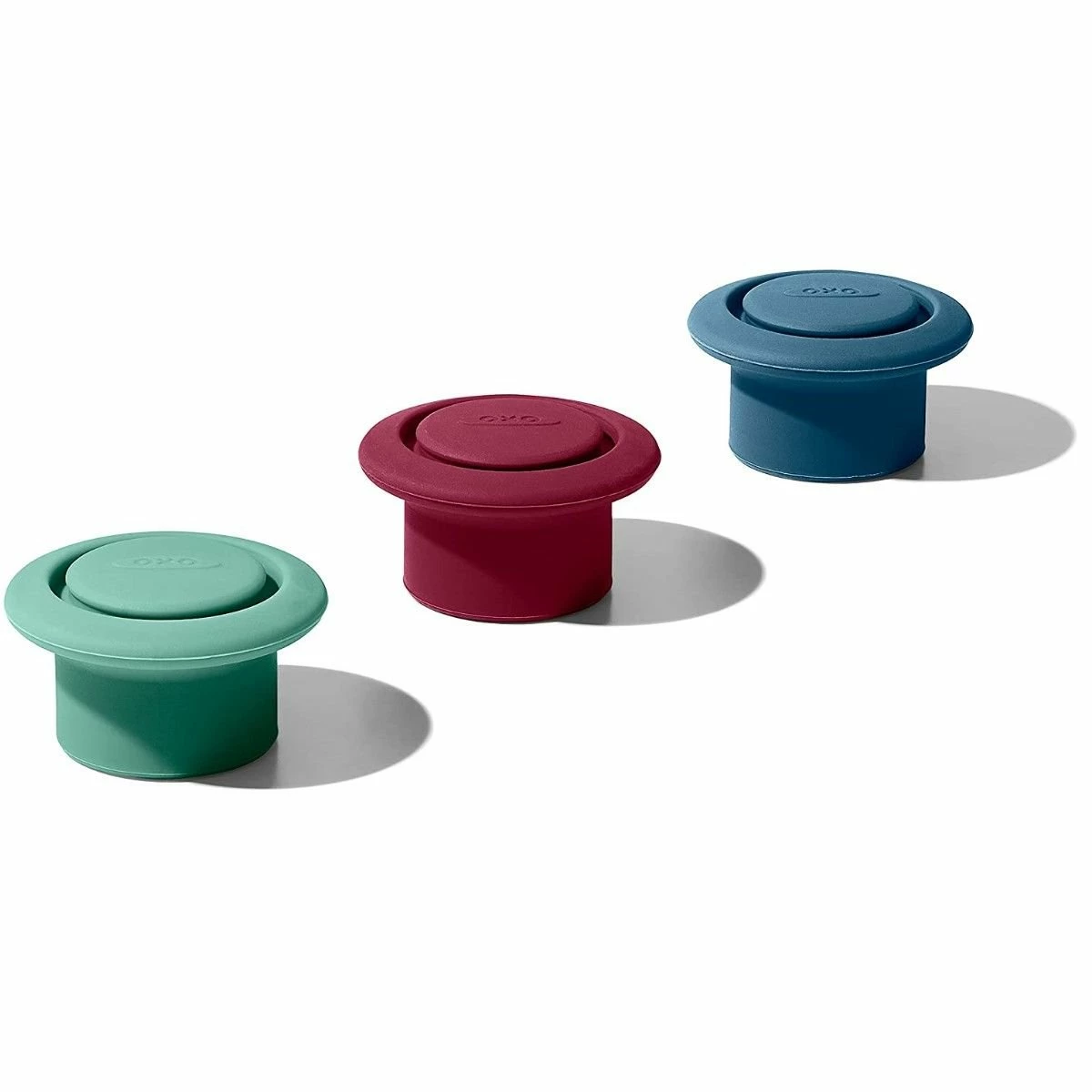 OXO Good Grips Silicone Wine Stoppers | Set Of 3 1 OXO Good Grips Silicone Wine Stoppers | Set Of 3