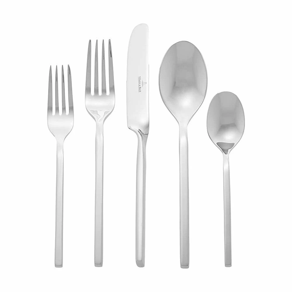 Villeroy & Boch 64-Piece Stainless Steel Flatware & Serving Set | New Wave 1 Villeroy & Boch 64-Piece Stainless Steel Flatware & Serving Set | New Wave