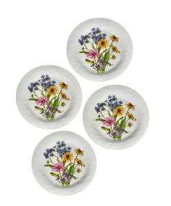 Bamboo Table 4-Piece Plate Gift Set | Wildflowers