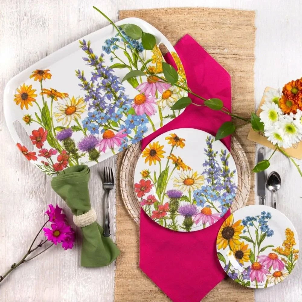 Bamboo Table Dinner Plate | Wildflowers 3 Bamboo Table Dinner Plate | Wildflowers - Image 3