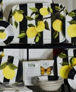 Bamboo Table Dinner Plate | Lemon Branch -Cheap Dinnerware Store 6546541dfghsf 4