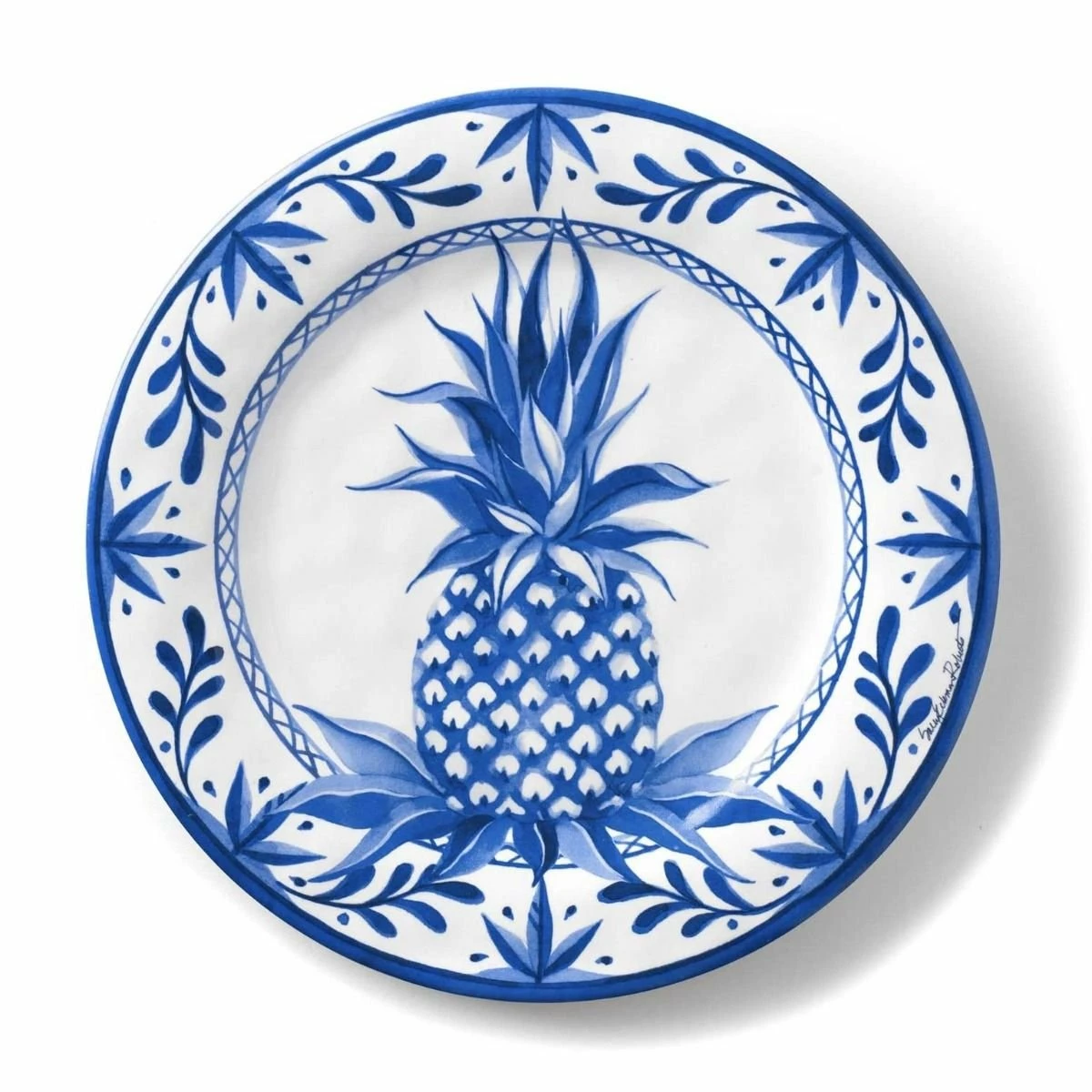 Bamboo Table Salad Plate | Blue Pineapple 1 Bamboo Table Salad Plate | Blue Pineapple