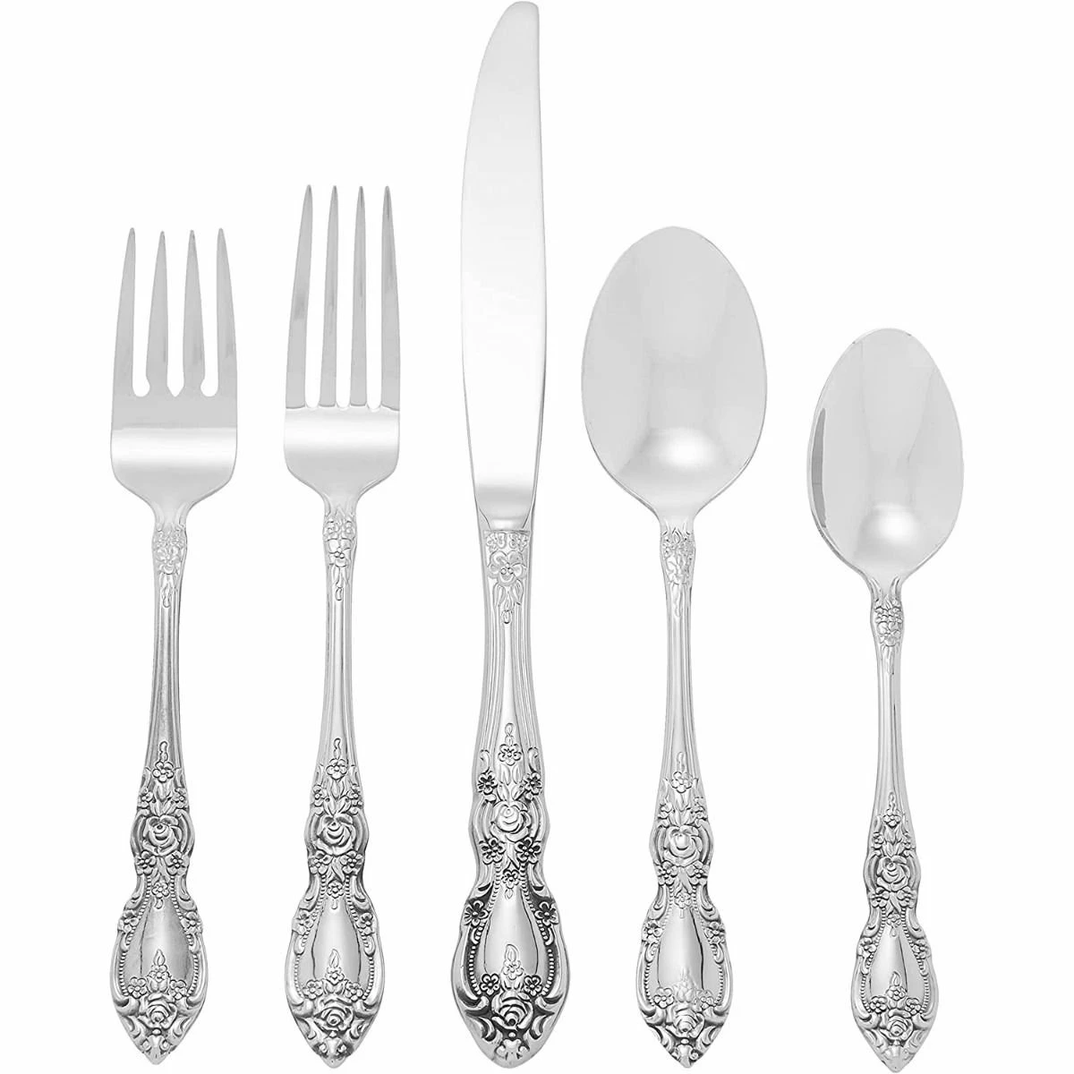 Oneida 18/0 Stainless Steel 45-Piece Flatware Set | Wordsworth 1 Oneida 18/0 Stainless Steel 45-Piece Flatware Set | Wordsworth