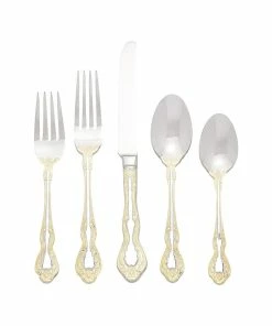 Oneida 18/10 Stainless Steel 45-Piece Flatware Set | Golden Mandolina