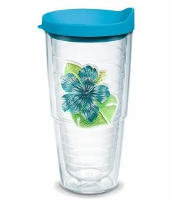 Tervis® 24oz Double-Walled Insulated Tumbler With Lid | Island Hibiscus - Teal