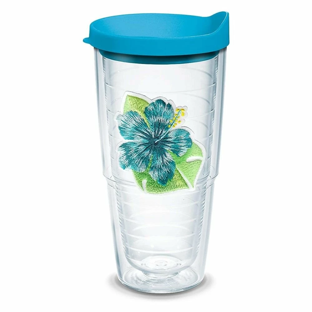 Tervis® 24oz Double-Walled Insulated Tumbler With Lid | Island Hibiscus - Teal 1 Tervis® 24oz Double-Walled Insulated Tumbler With Lid | Island Hibiscus - Teal