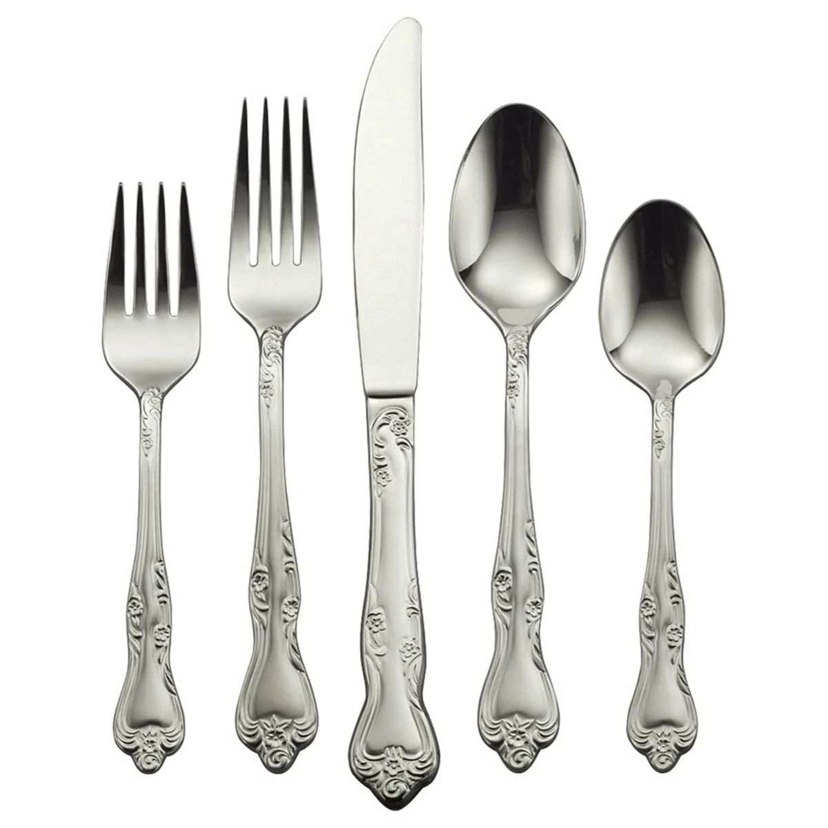 Oneida 18/0 Stainless Steel 45-Piece Flatware Set | Azalea 1 Oneida 18/0 Stainless Steel 45-Piece Flatware Set | Azalea