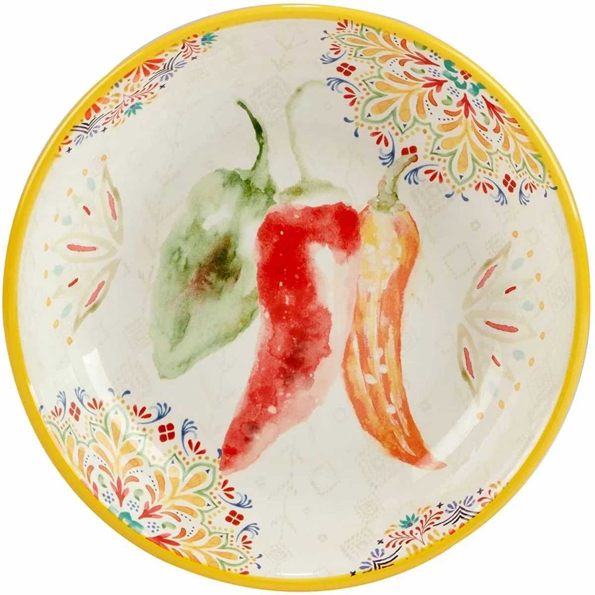 Certified International 9" X 2" Soup Pasta Bowl (Set Of 4) | Sweet & Spicey 4 Certified International 9" X 2" Soup Pasta Bowl (Set Of 4) | Sweet & Spicey - Image 4