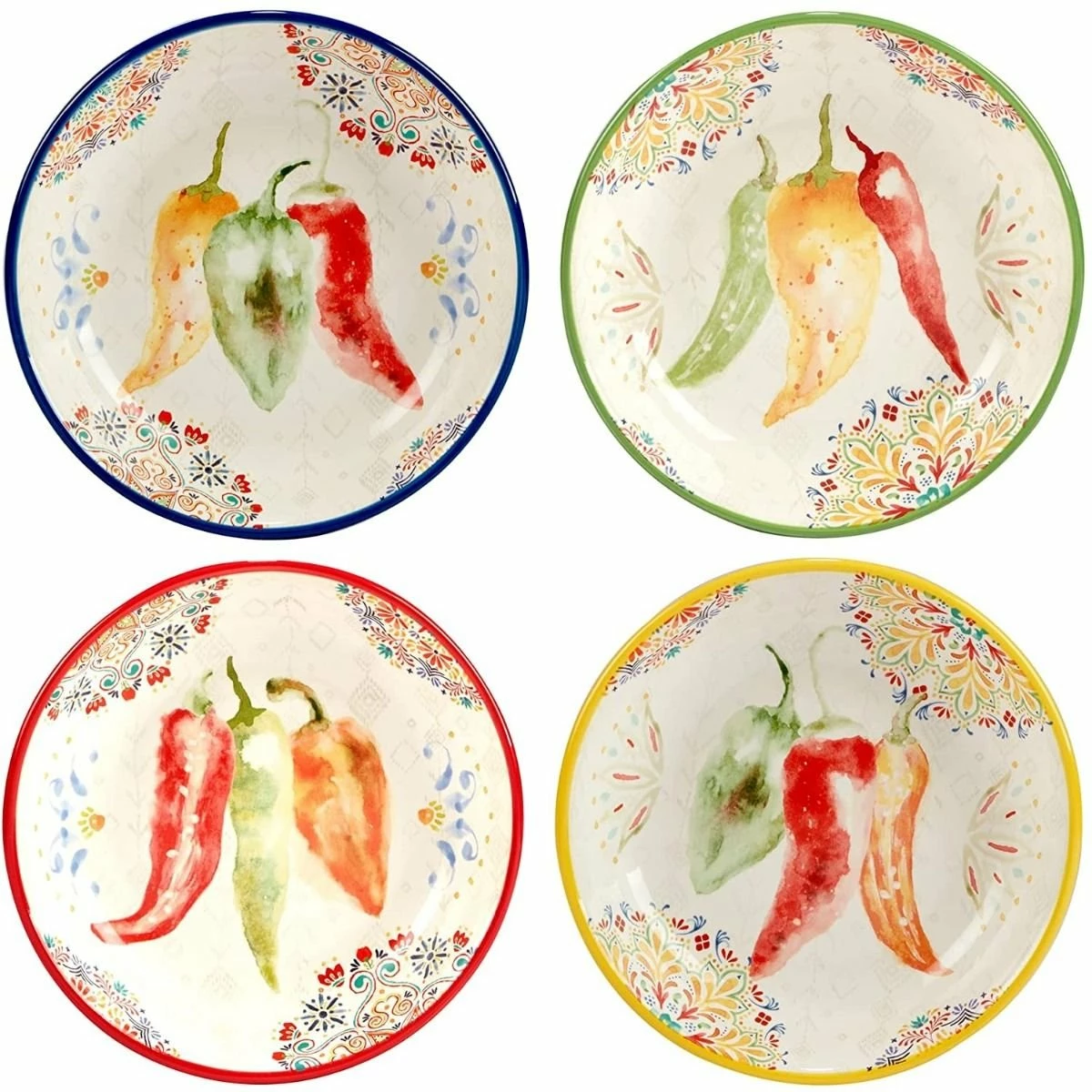 Certified International 9" X 2" Soup Pasta Bowl (Set Of 4) | Sweet & Spicey 1 Certified International 9" X 2" Soup Pasta Bowl (Set Of 4) | Sweet & Spicey