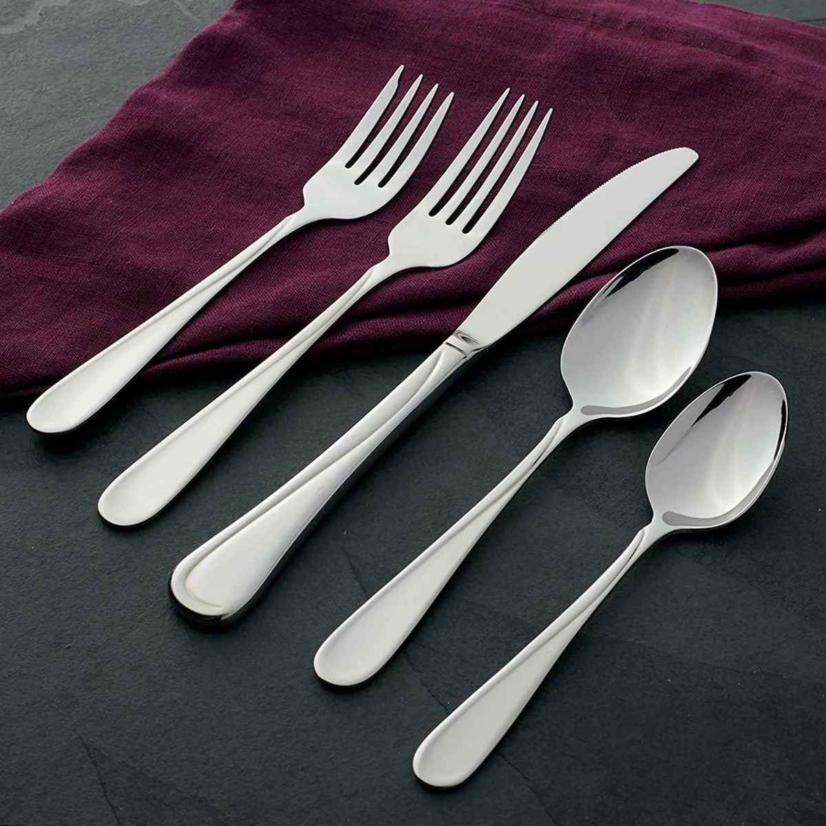 Oneida 18/0 Stainless Steel 20-Piece Flatware Set | Flight 6 Oneida 18/0 Stainless Steel 20-Piece Flatware Set | Flight - Image 6