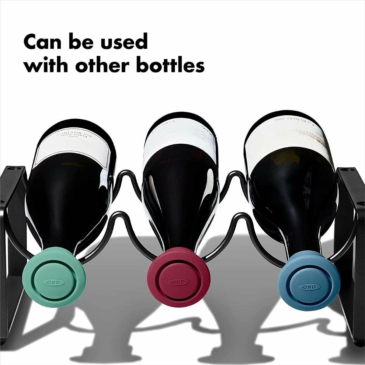 OXO Good Grips Silicone Wine Stoppers | Set Of 3 4 OXO Good Grips Silicone Wine Stoppers | Set Of 3 - Image 4