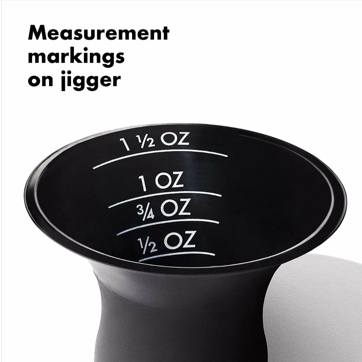 OXO Good Grips 20oz Plastic Cocktail Shaker | Black 3 OXO Good Grips 20oz Plastic Cocktail Shaker | Black - Image 3