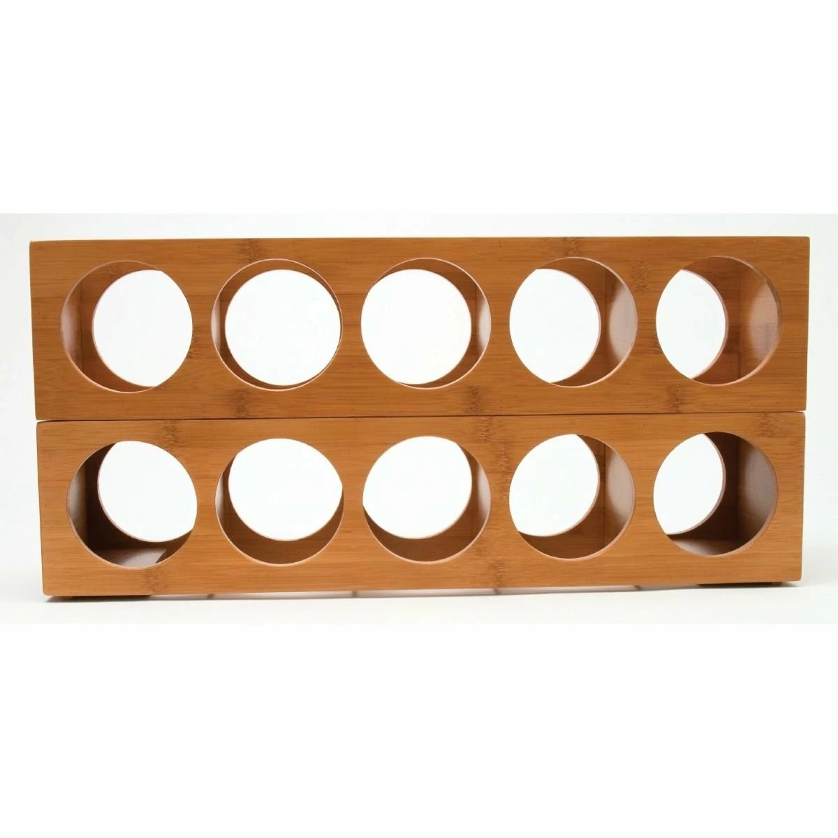 Lipper International Stacking 5-Bottle Wine Rack | Bamboo 3 Lipper International Stacking 5-Bottle Wine Rack | Bamboo - Image 3