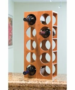 Lipper International Stacking 5-Bottle Wine Rack | Bamboo 11 Lipper International Stacking 5-Bottle Wine Rack | Bamboo -Cheap Dinnerware Store 8305 vert