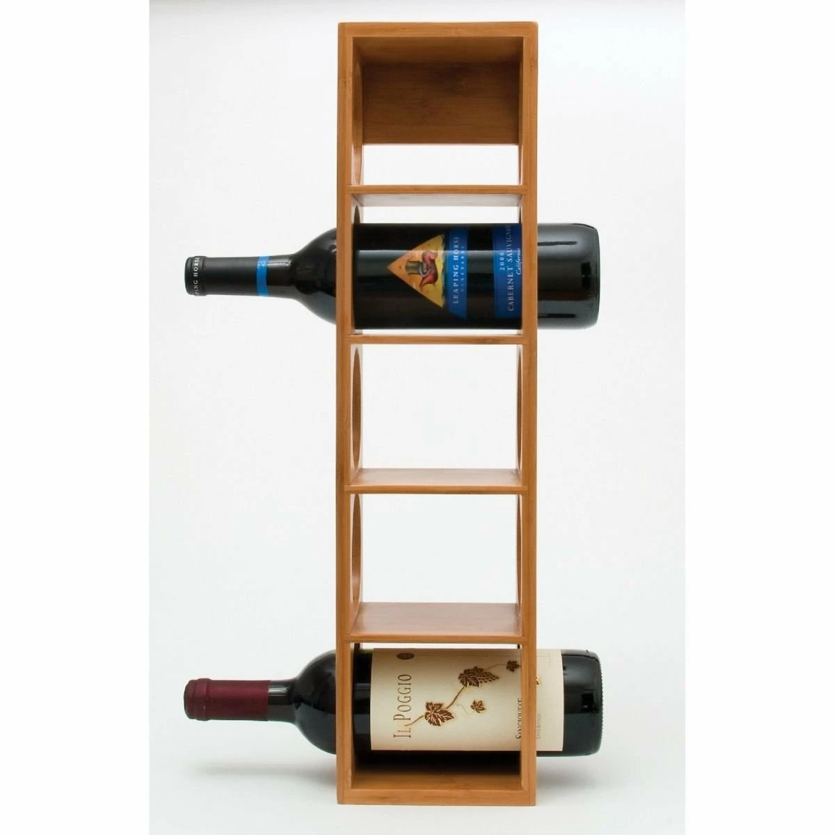 Lipper International Stacking 5-Bottle Wine Rack | Bamboo 6 Lipper International Stacking 5-Bottle Wine Rack | Bamboo - Image 6