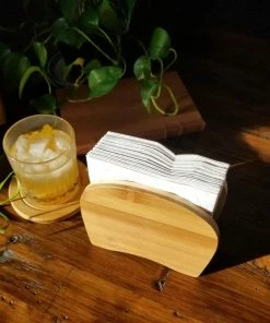 Lipper International Napkin Holder | Bamboo -Cheap Dinnerware Store 8861 lfs cocktail hour