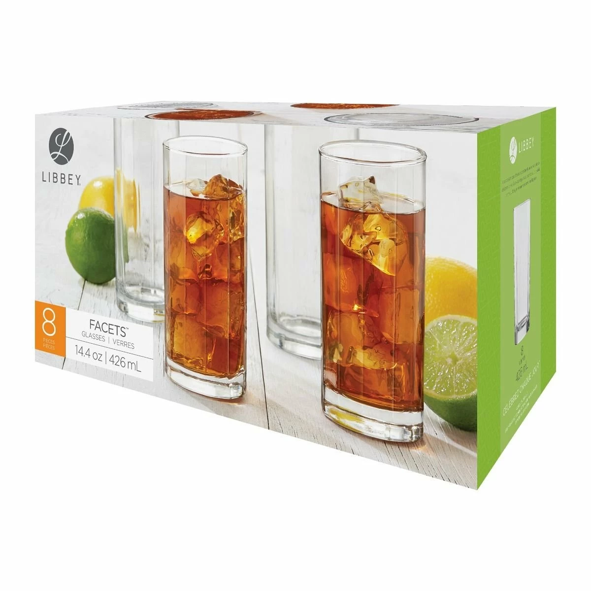 Libbey Facets 14.4oz Cooler Glasses | Set Of 8 4 Libbey Facets 14.4oz Cooler Glasses | Set Of 8 - Image 4