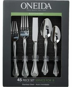 Oneida 18/0 Stainless Steel 45-Piece Flatware Set | Boutonniere -Cheap Dinnerware Store 91d834ywmjl. ac sl1500