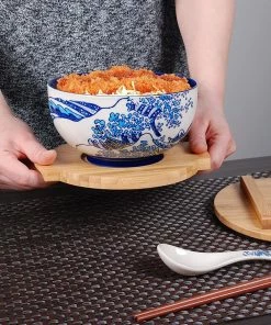 Fuji Merchandise 6.25" Bowl With Wooden Lid & Trivet Set | Hokusai 12 Fuji Merchandise 6.25" Bowl With Wooden Lid & Trivet Set | Hokusai -Cheap Dinnerware Store 91ghn 0icil. ac sl1500