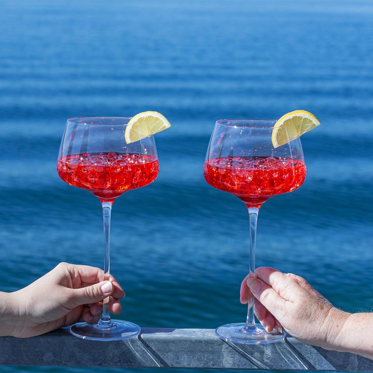 Viski® Angled Crystal Amaro Spritz Glasses 3 Viski® Angled Crystal Amaro Spritz Glasses - Image 3