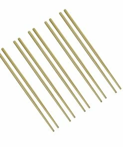 Harold Import Company 9" Stainless Steel Chopsticks (5 Pairs) | Gold
