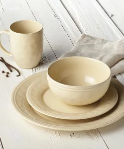 Rachael Ray Cucina Collection 16-Piece Dinnerware Set | Almond Cream -Cheap Dinnerware Store almondin4