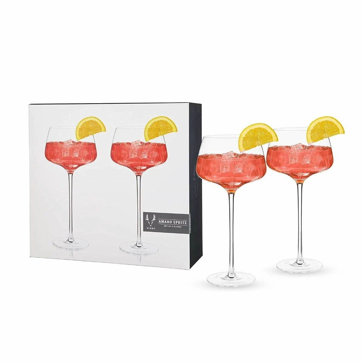 Viski® Angled Crystal Amaro Spritz Glasses 8 Viski® Angled Crystal Amaro Spritz Glasses - Image 8