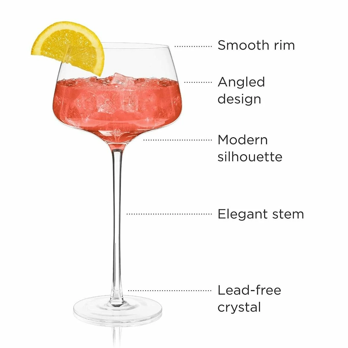 Viski® Angled Crystal Amaro Spritz Glasses 9 Viski® Angled Crystal Amaro Spritz Glasses - Image 9