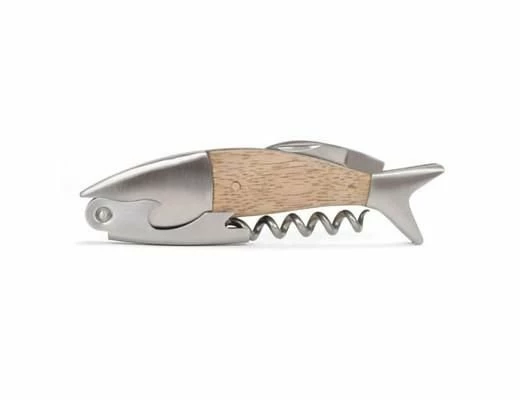 Kikkerland Corkscrew Bottle Opener | Fish 1 Kikkerland Corkscrew Bottle Opener | Fish