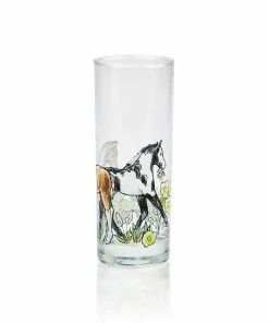 Everything Kitchens Barnyard Baby Animals Drinking Glasses (Set Of 4) | Assorted -Cheap Dinnerware Store baby horse view 2