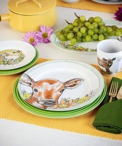 Everything Kitchens Barnyard Baby Animals Dinnerware & Serveware Collection -Cheap Dinnerware Store barnyard baby farm animals cow set lifestyle 1