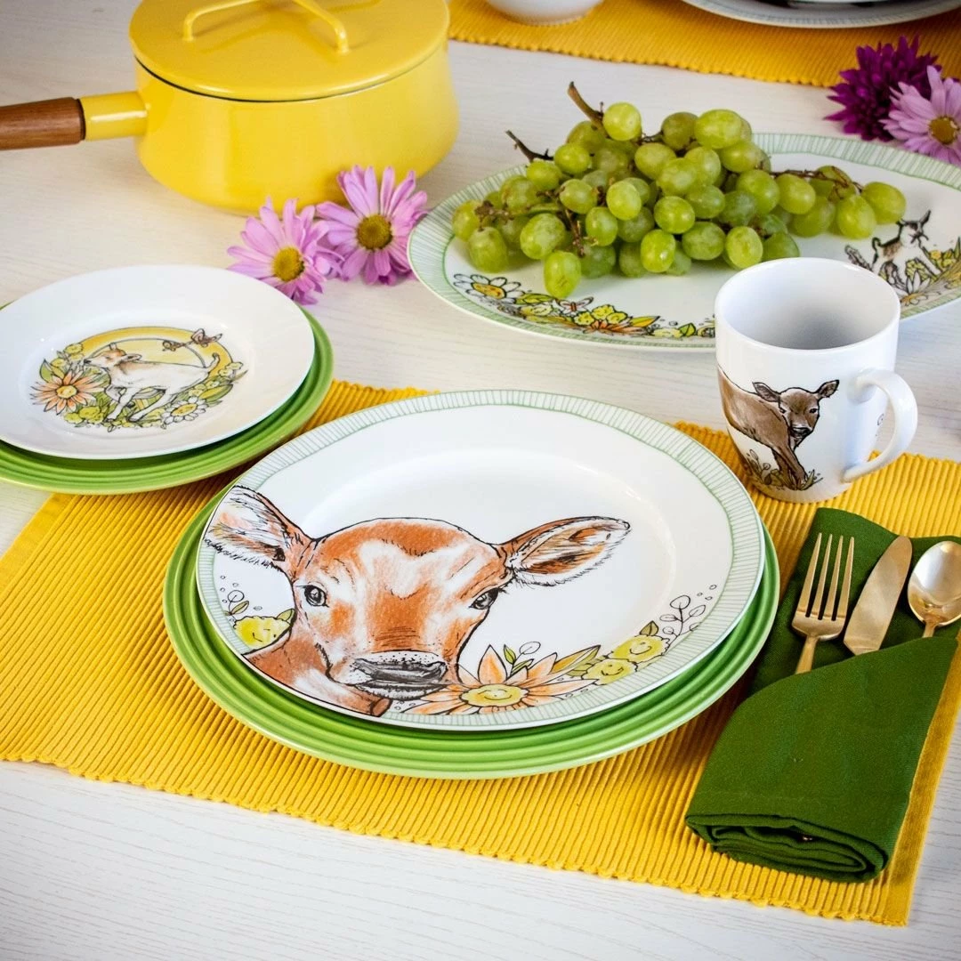 Everything Kitchens Barnyard Baby Animals 28-Piece Dinnerware Set | Assorted 11 Everything Kitchens Barnyard Baby Animals 28-Piece Dinnerware Set | Assorted - Image 11