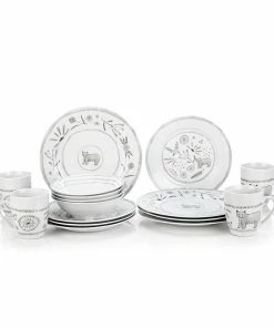 Everything Kitchens 16-Piece Dinnerware Set With Mugs | Bear With Me
